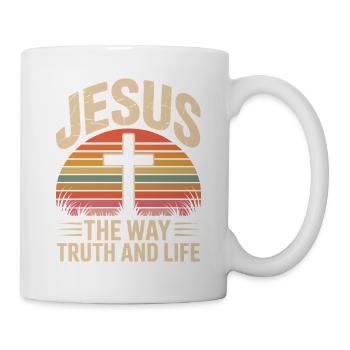 Jesus Der Weg Wahrheit Leben Christlich - Tasse - Weiß - Rechts