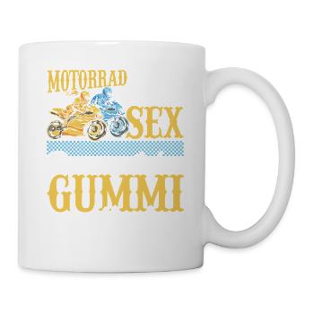 Motorradduo Dem Gummi Vertrauen. Motorrad wie sex - Tasse - Weiß - Rechts