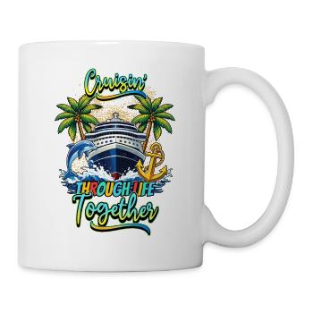 Family Vacation Cruising Through Life Together - Mug - white - Right