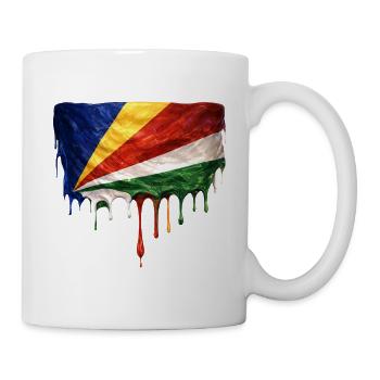 Seychelles Flag Drop Art - Mug - white - Right