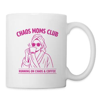Chaos Moms Club Coffee Shirt Funny Mom - Tasse - Weiß - Rechts