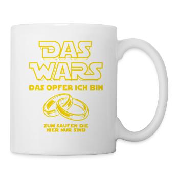 JGA Das Wars. Das Opfer ich bin - Heiraten - Tasse - Weiß - Rechts
