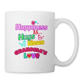 L’amour de grand-mère Câlins Bisous Bonheur - Grand-mère Amour - Mug blanc - blanc - Droite