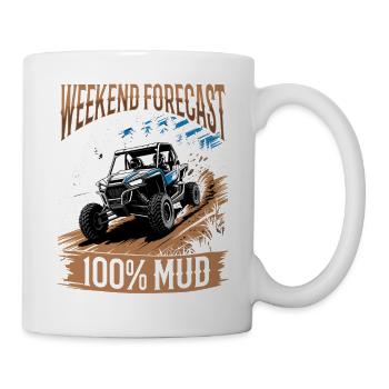 UTV Off Road 4 Wheeler Side by side - Tasse - Weiß - Rechts