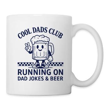 Tourner sur les blagues de papa et la chemise à la bière - Mug blanc - blanc - Droite