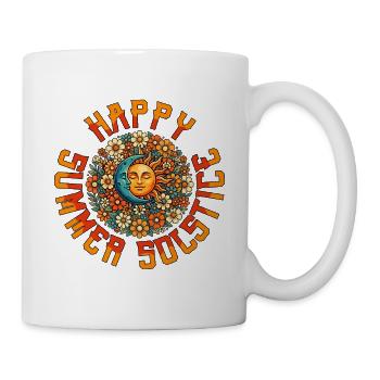 Litha Pagan: Sommersonnenwende, Mittsommer, Mittsommer, Mittsommer. - Tasse - Weiß - Rechts