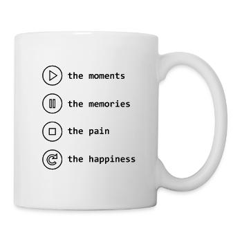 Mindfulness, Moments, Memories, Happiness - Mug - white - Right