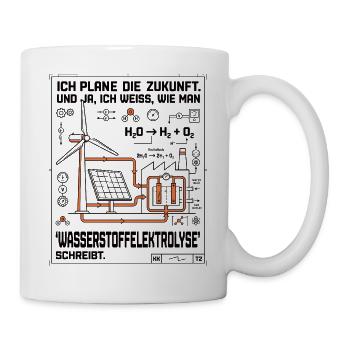 Ingenieur Plan Wasserstoffelektrolyse - Tasse - Weiß - Rechts