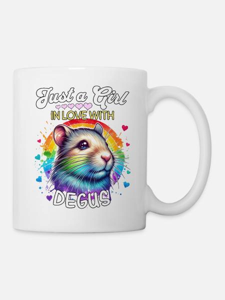 Degu Mädchen Degu - Tasse - Weiß