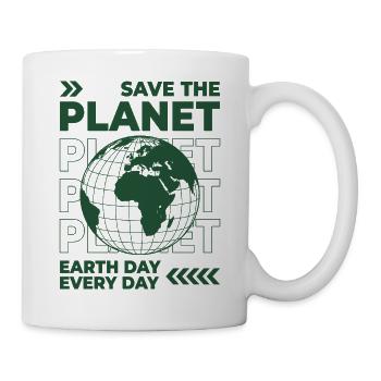 Chemise Save The Planet Environnement de la Journée de la Terre - Mug blanc - blanc - Droite