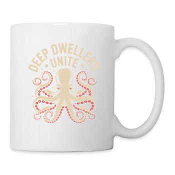 Tiefseebewohner vereint | Oktopus Tiefsee - Tasse - Weiß - Rechts