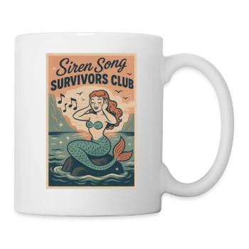 Sirenenlied überlebt | Meerjungfrau Mythos - Tasse - Weiß - Rechts
