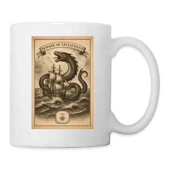 Leviathan Warning | Nautical Sea Monster - Mug - white - Right