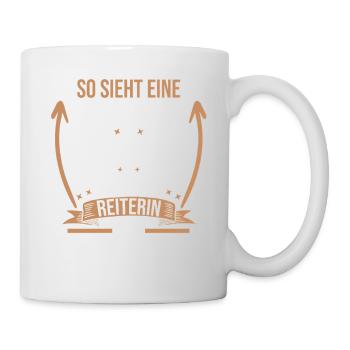 Reiten Pferdeliebhaber Reiterhof Pferde - Tasse - Weiß - Rechts