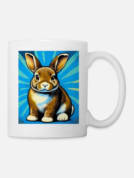 Kaninchen - Tasse - Weiß