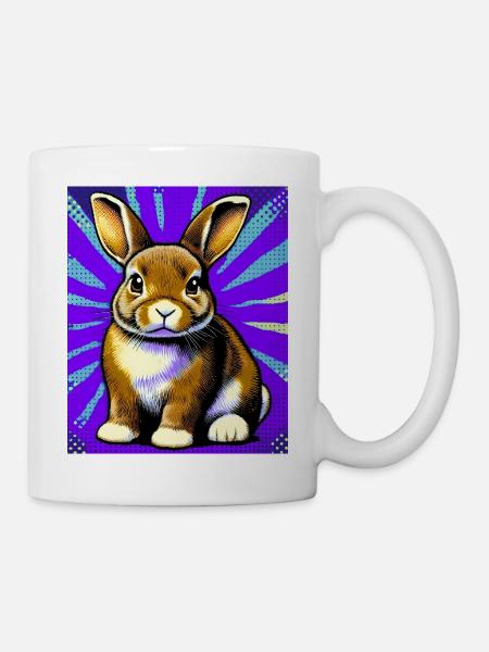 Kaninchen - Tasse - Weiß