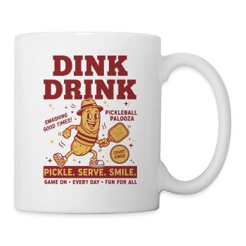 Pickleball-lustiger Spieler Dink Drink Love Pickleball - Tasse - Weiß - Rechts