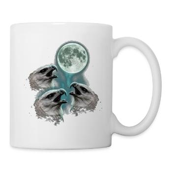Harpy eagles howling at the moon - Mug - white - Right