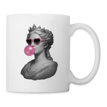 Hera with chewing gum and sunglasses - Mug - white - Right