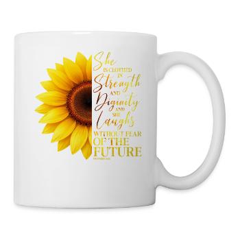 Christian Sunflower Positivity God Religion - Mug - white - Right
