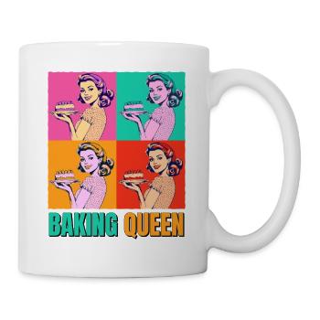 Baking Cake Baking Queen Baking Fairy Baker Pop Art - Mug - white - Right