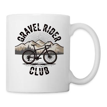 Gravel Bike Shirt Mountains Outdoor Bike - Mug - white - Right