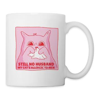 Pas de chat marié qui dit - Mug blanc - blanc - Droite