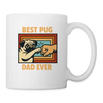 Best Pug Dad Ever Pug Owner Pug Lover Father's Day - Mug - white - Right