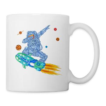 Astronaut Hoverboard Space Shirt - Mug - white - Right