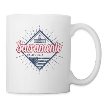 Sacramento in Kalifornien Vereinigte Staaten USA - Tasse - Weiß - Rechts