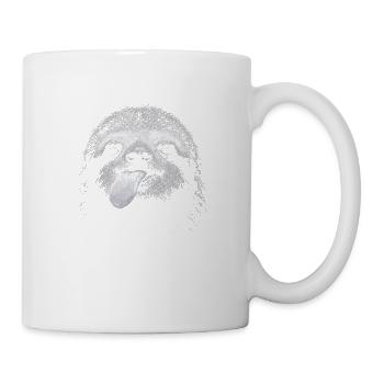 Paresseux souriant dans la nuit contraste - Mug blanc - blanc - Droite