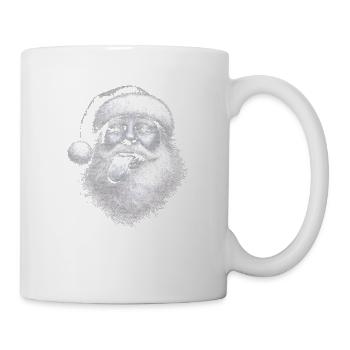 Langue du Père Noël noir et blanc - Mug blanc - blanc - Droite