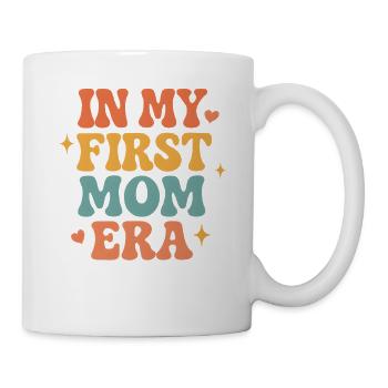 First Mother's Day Mom Gift Idea Family Groovy - Mug - white - Right