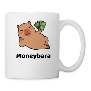 Cochon prospère avec de l’argent qui se prétend - Mug blanc - blanc - Droite