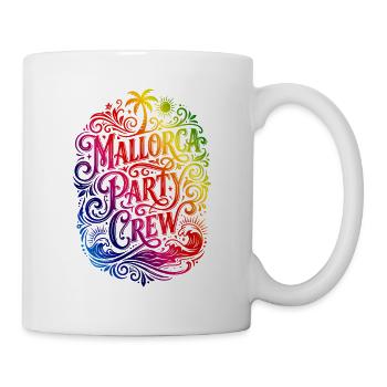 Équipe de fête de Majorque Dictionnaire colorée Malle - Mug blanc - blanc - Droite