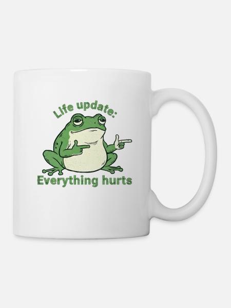 Lebensupdate: Alles tut weh - Tasse - Weiß