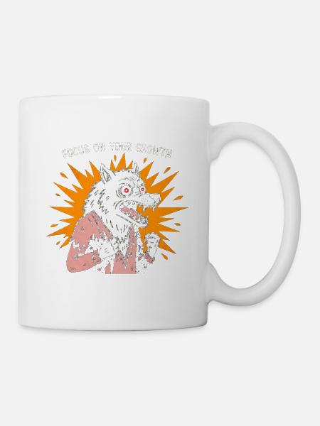 Wachstum fokussieren Wolf - Tasse - Weiß