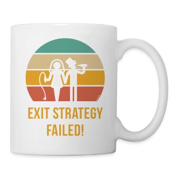 Exit Strategy Failed! (JGA Bräutigam Game Over 5C) - Tasse - Weiß - Rechts