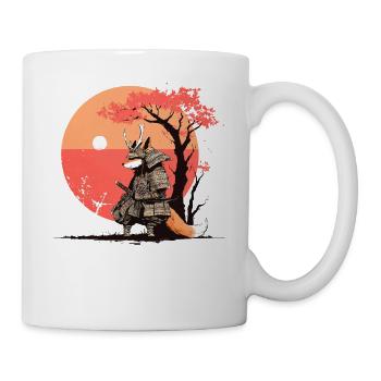 Samurai-Fuchs bei Sonnenuntergang - Tasse - Weiß - Rechts