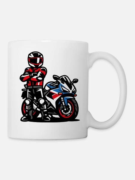Biker- und Sportbike-Designrennen - Tasse - Weiß