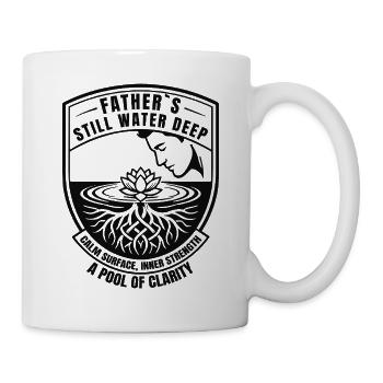 Vater Still Water Deep Lotus Ruhe - Tasse - Weiß - Rechts
