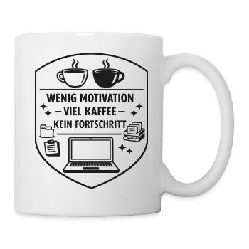 Kaffee gegen Fortschritt - Tasse - Weiß - Rechts