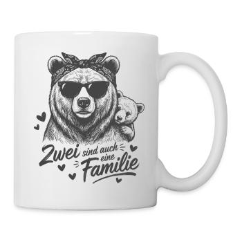Mama Bear & Child Baby – Two Are a Family Too - Mug - white - Right