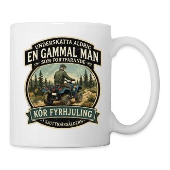 Legende auf vier Rädern – Quad Fahrer 70 Jahre - Tasse - Weiß - Rechts