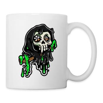 Sensenmann mit Neon-Schleim - Tasse - Weiß - Rechts