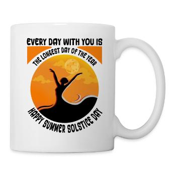 Litha Pagan: Sommersonnenwende, Mittsommer, Mittsommer, Mittsommer. - Tasse - Weiß - Rechts
