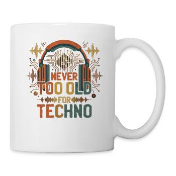Never Too Old For Techno Musik DJ - Mug - white - Right