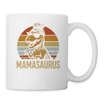 Mamasaurus Mom Mom Gift Idea Humor Funny - Mug - white - Right