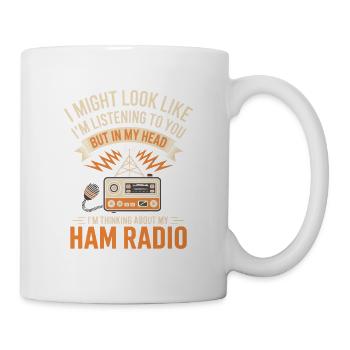 Amateurfunk-Grafik-Tee - Tasse - Weiß - Rechts
