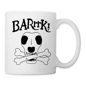 Piratenhund - Tasse - Weiß - Rechts